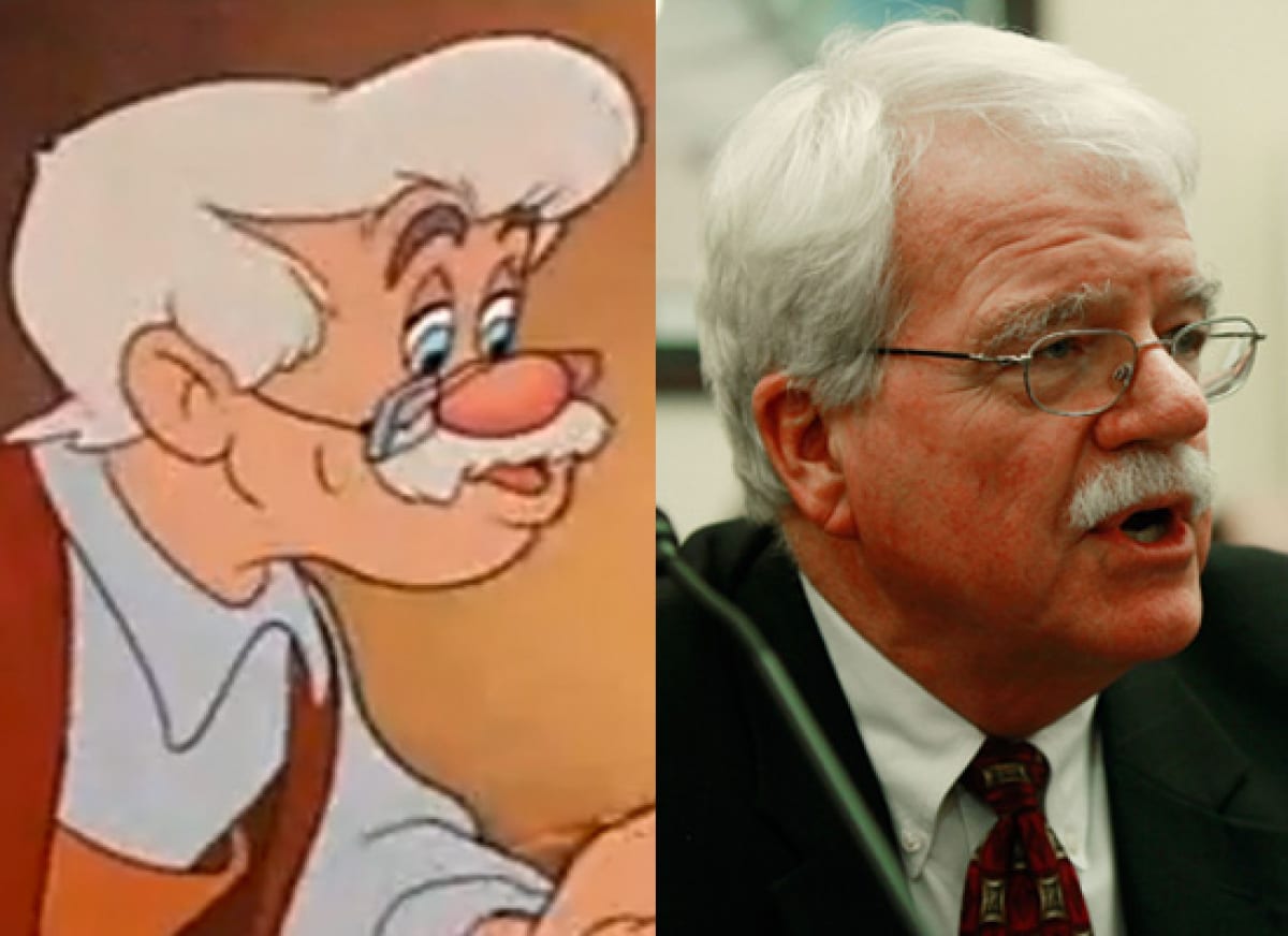Rep. George Miller (D-Calif.) & Mister Geppetto (Pinocchio)