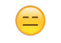 emoji meaning flat face