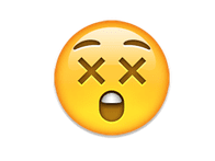 emoji meaning x eyes