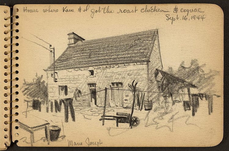 House where Kane & I got the roast chicken & cognac. (September 16, 1944) 