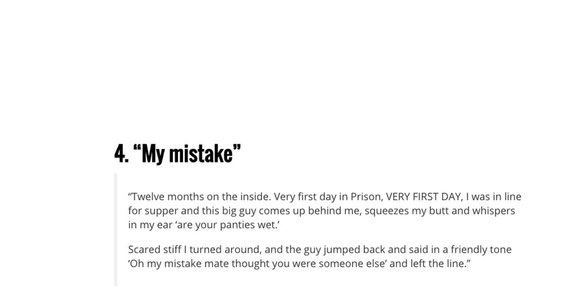 12 True Stories of the Most Horrible Things People Saw in Prison