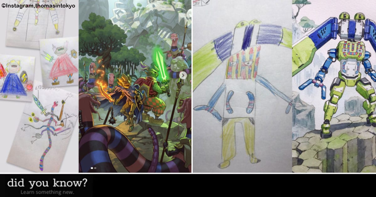 Dad Turns His Sons’ Doodles into Anime Characters, the Results Are