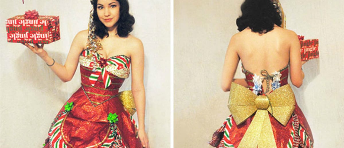 wrapping paper dress