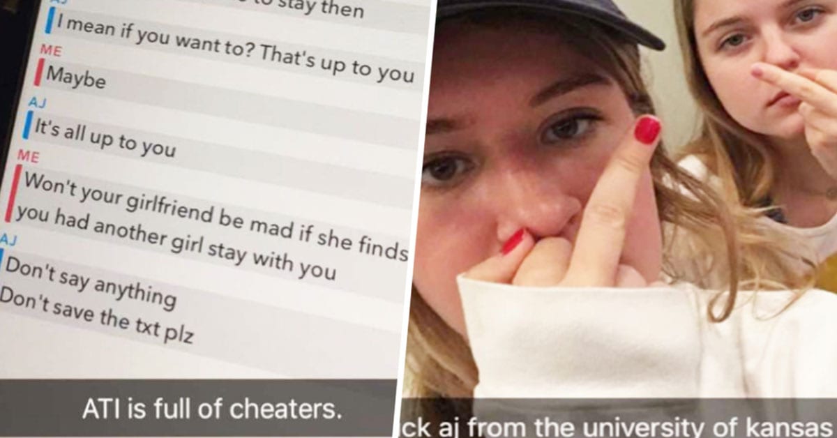 Cheating snapchat CHEATERS BEWARE: