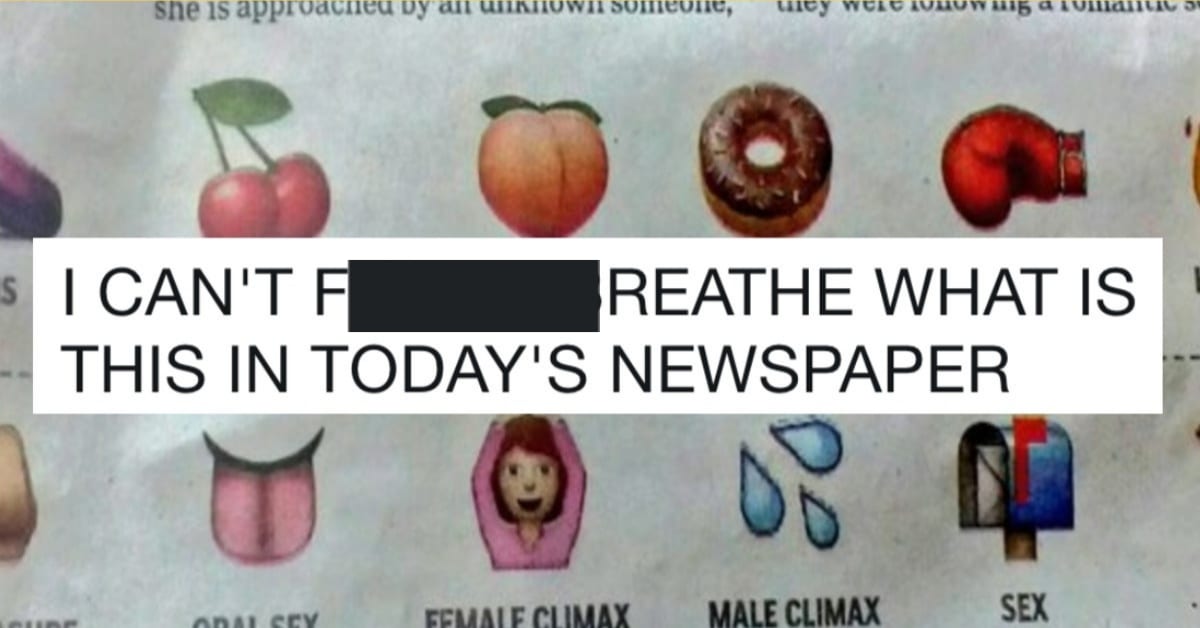 Newspaper Tries To Translate Sex Emojis 