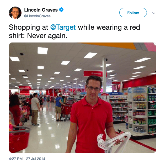 red target shirt