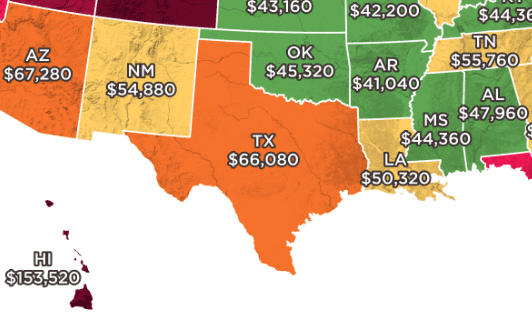 The Salary You Need To Be Paid In Every State To Afford An Average Home