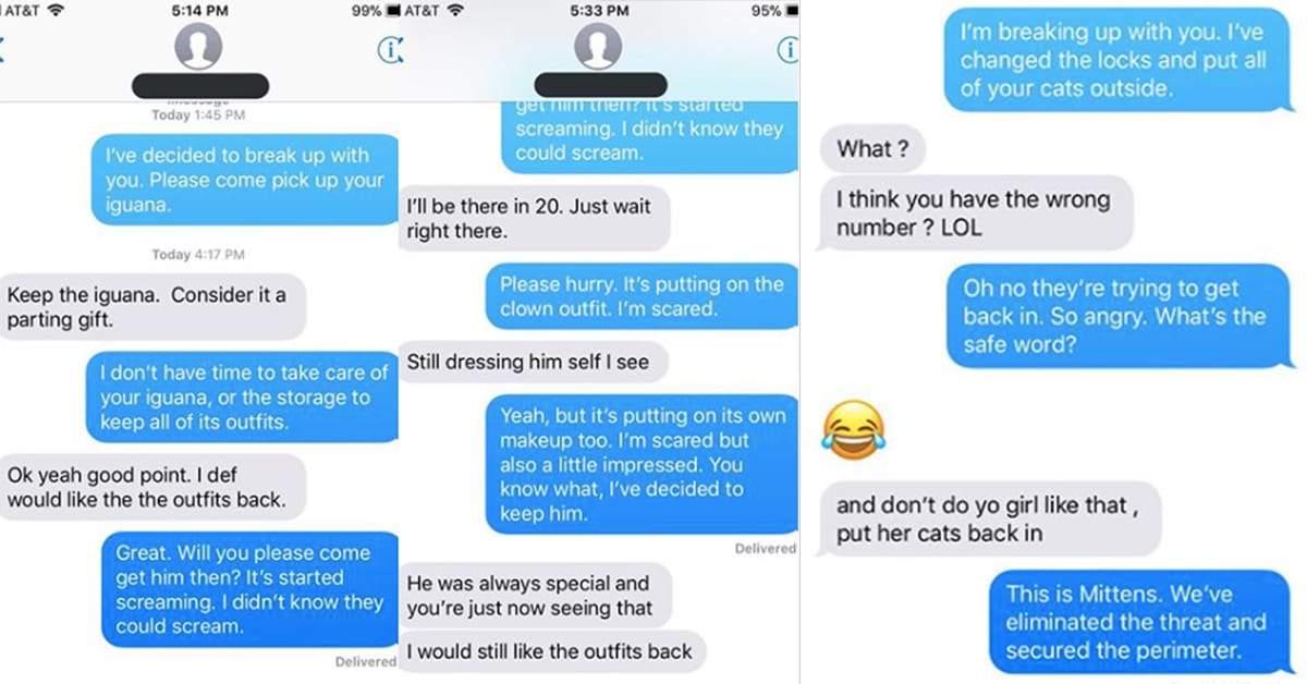 Guy Sends Breakup Texts to Random Numbers, 35 Funny Screenshots