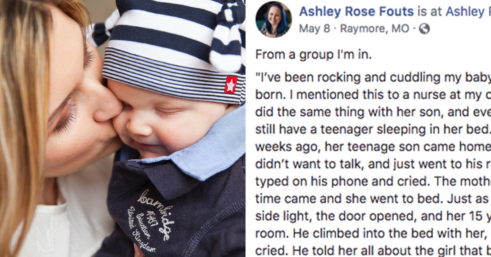 Mom Tells Story About the 'Dangers' of Cuddling Your Children To Sleep