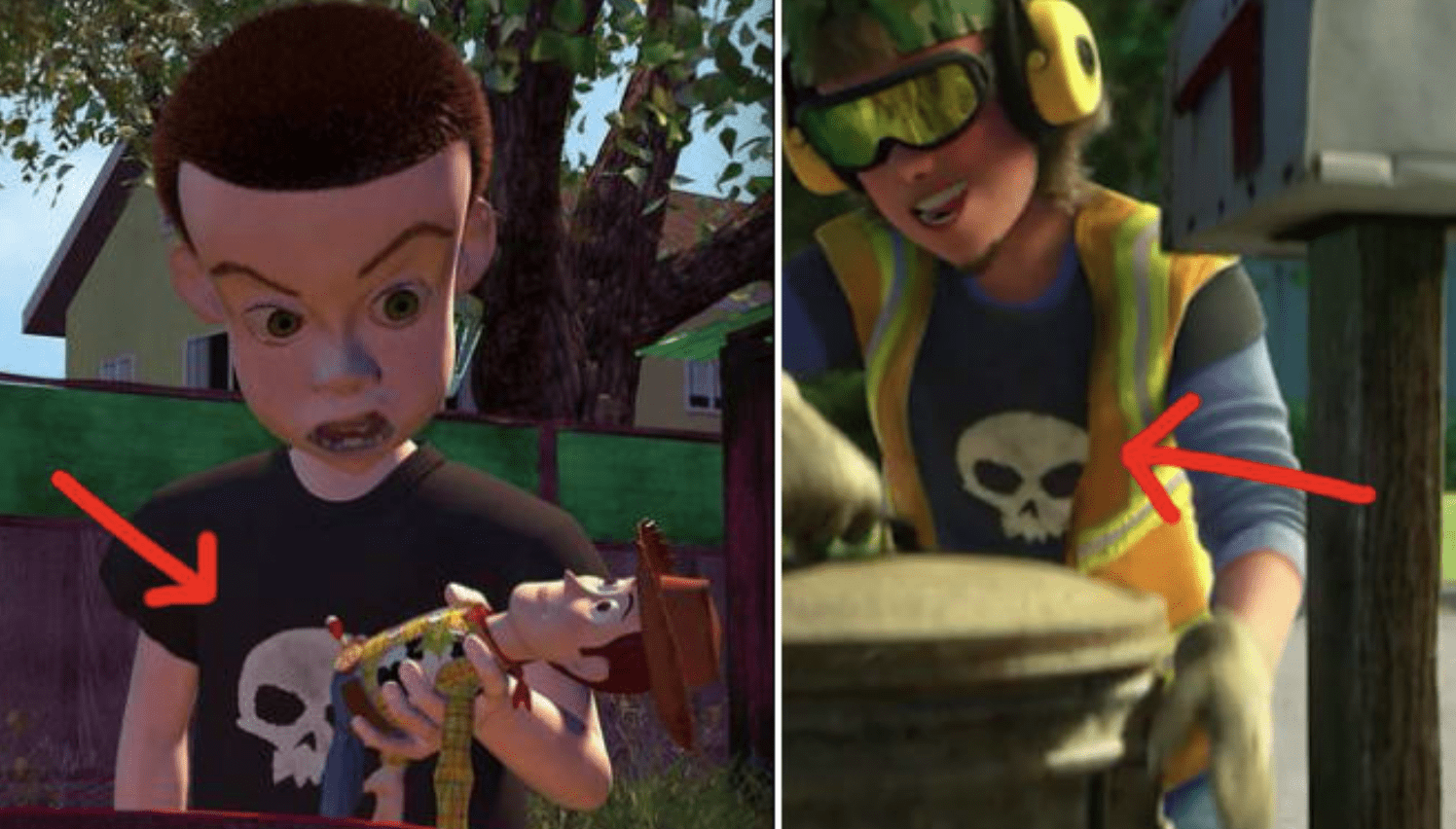 4. In Toy Story 3, they brought back Sid as a grown up. 
