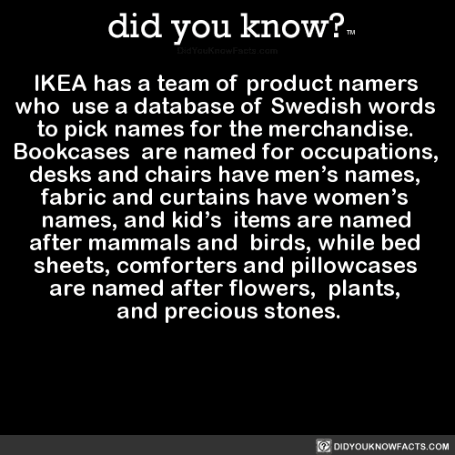 ikeahasateamofproductnamerswhousea did you know?