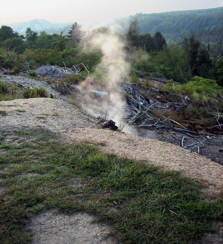 Centralia smoke rising A Town in Pennsylvania Has Been on Fire for More Than 50 Years