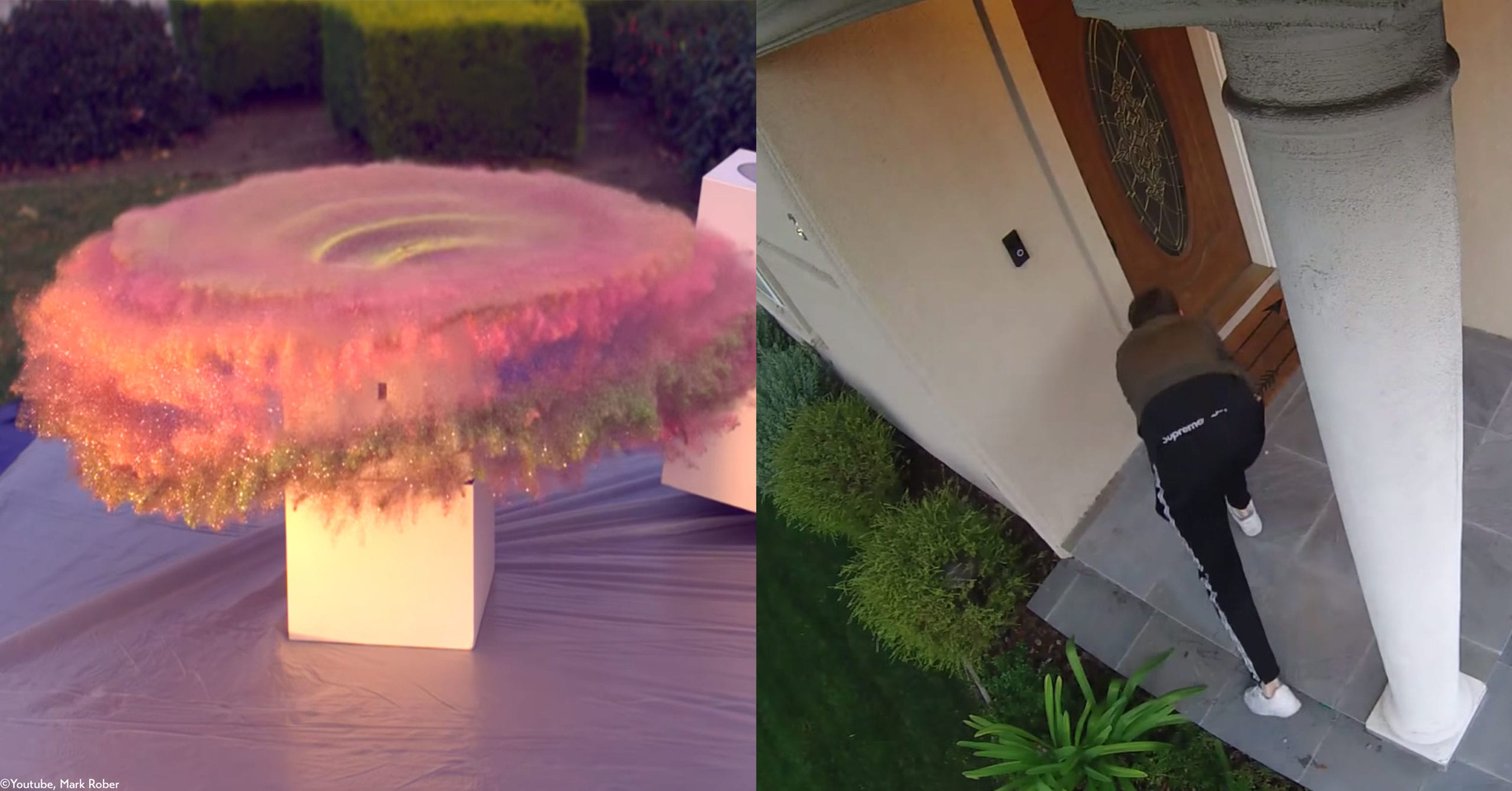 Package Thief Gets Hit With Glitter Bomb Trap And Fart Spray