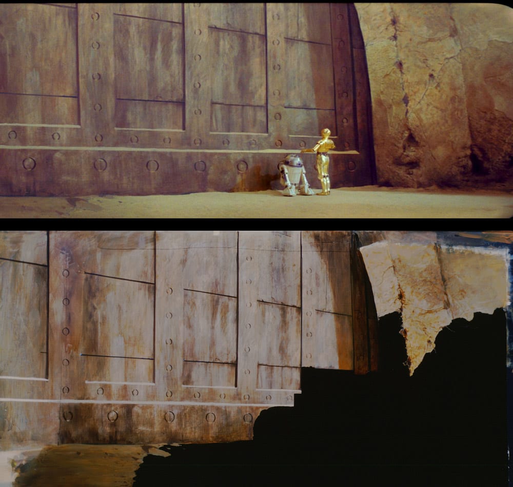 lvphekt43dfjo7h8tc9g The Sets From the Original “Star Wars” Trilogy Were Actually Incredibly Detailed Matte Paintings on Glass