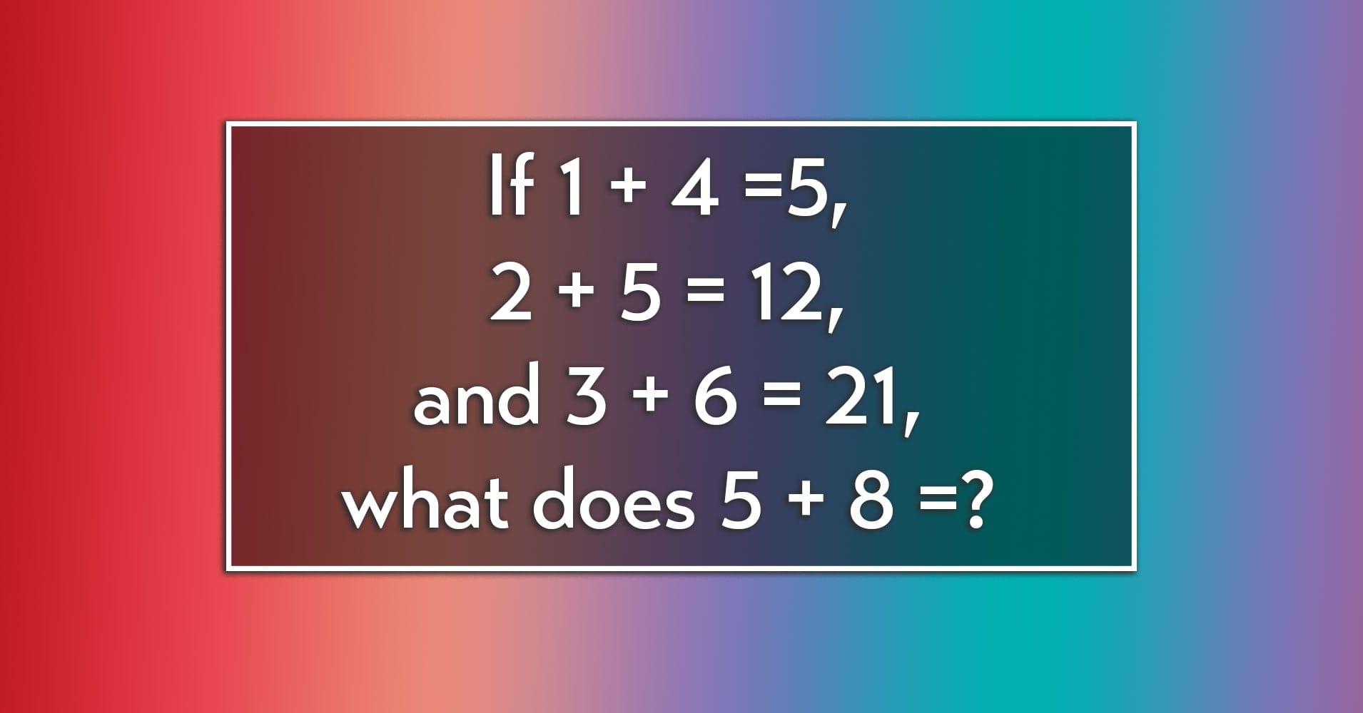 Are You as Competent as You Were in High School? Solve These 4 Math ...