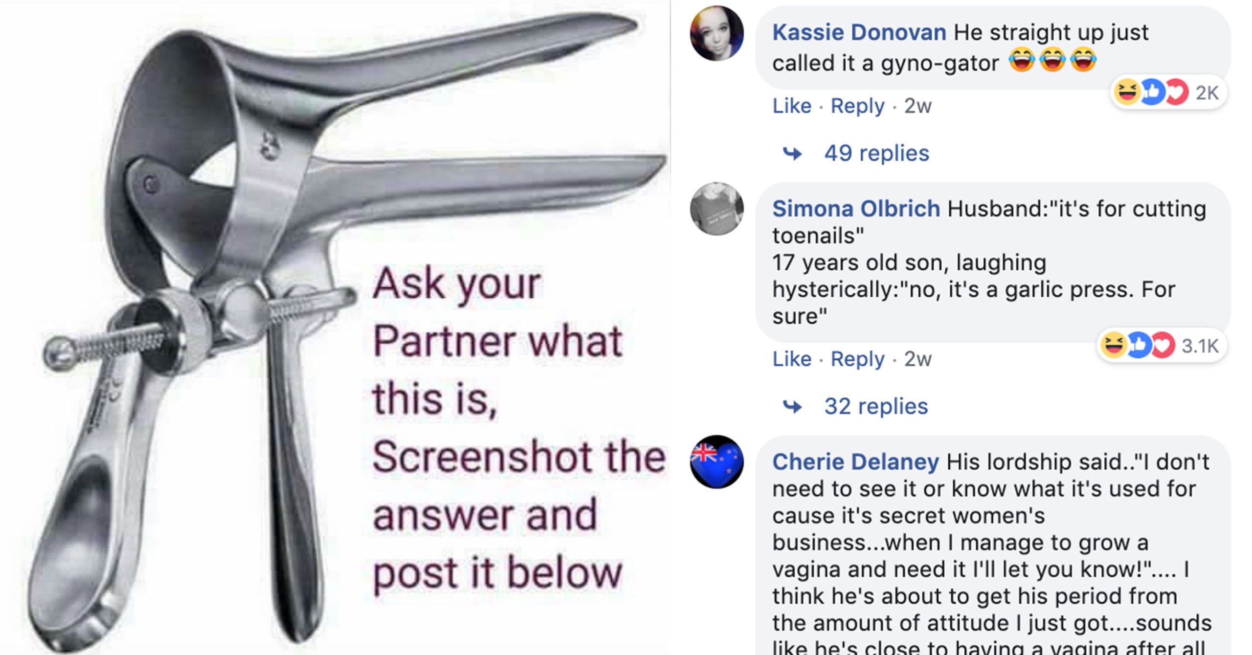 Viral Post Proves That Lots Of Men Have No Idea What A Speculum Is 