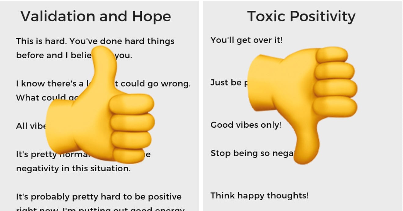 This Chart Explains The Difference Between Support And Toxic Positivity