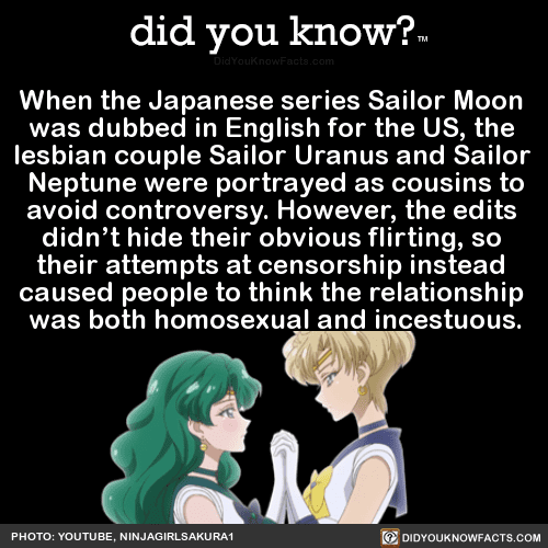 When The Japanese Series Sailor Moon Was Dubbed In Did You Know