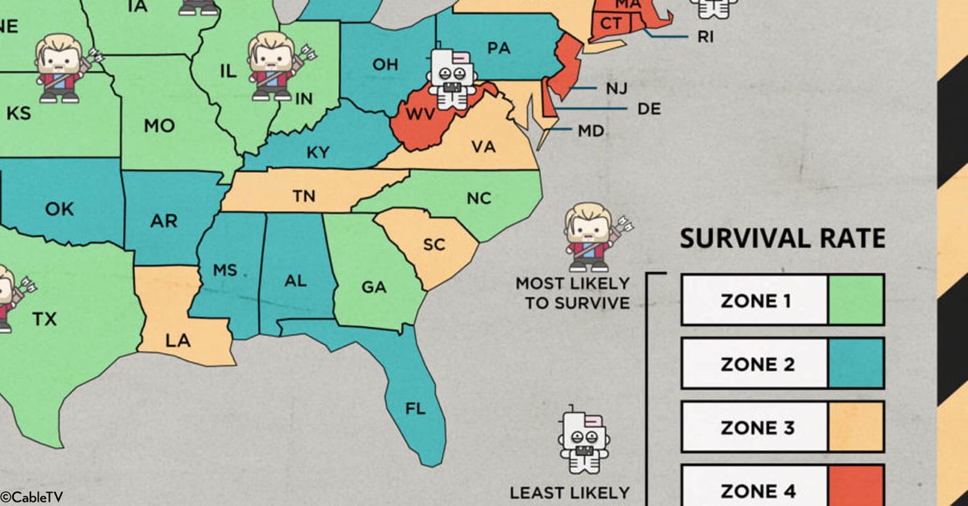 The 10 States with the Best Shot at Fighting Zombies During the Apocalypse