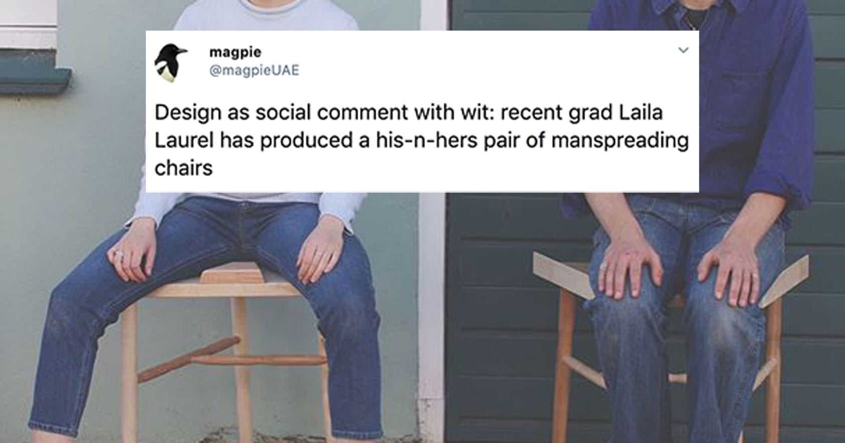 This Woman Won A Design Award For A Chair That Prevents Manspreading