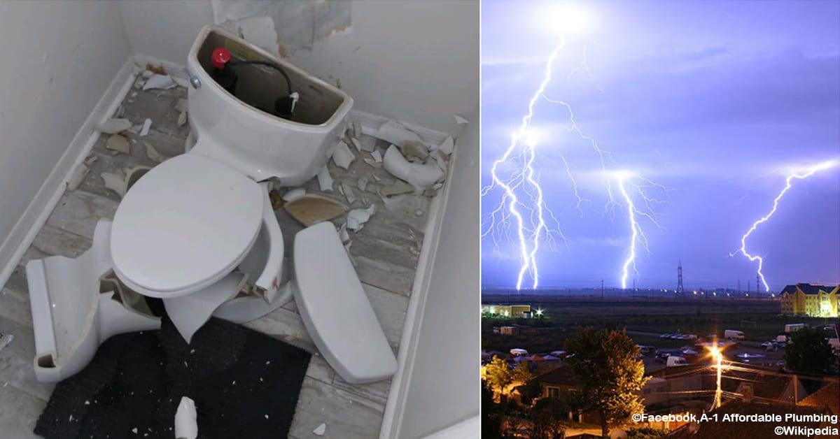 Lightning Caused a Freak Toilet Explosion, so Be Careful When You Go to