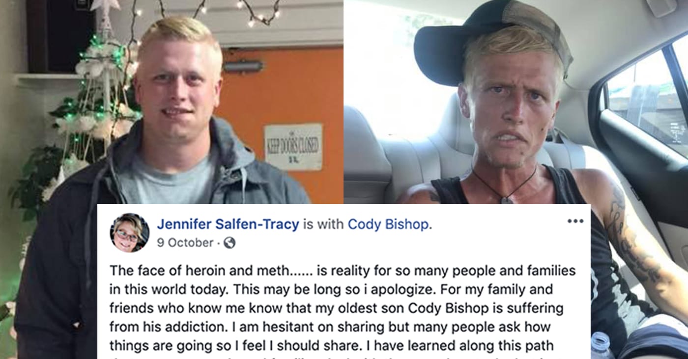 Mother Posts Pictures of Her Drug-Addicted Son as a Warning for Others