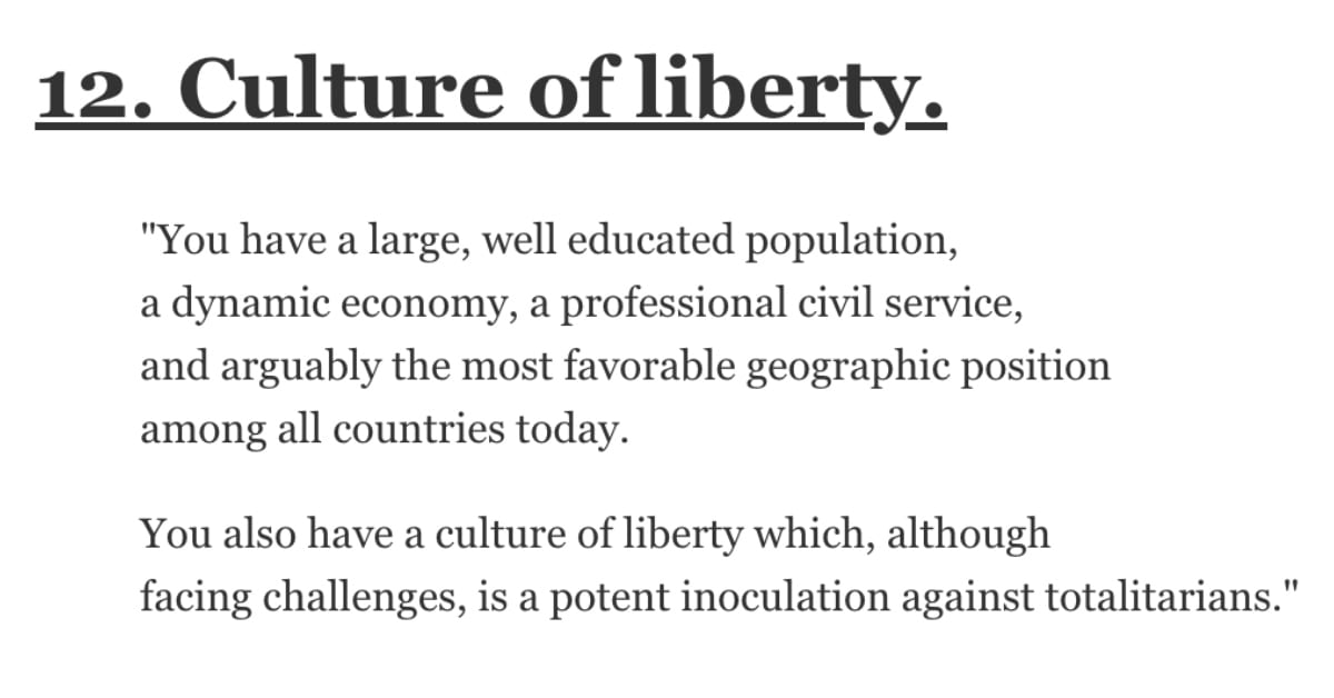 People from other countries share what they believe are the good things