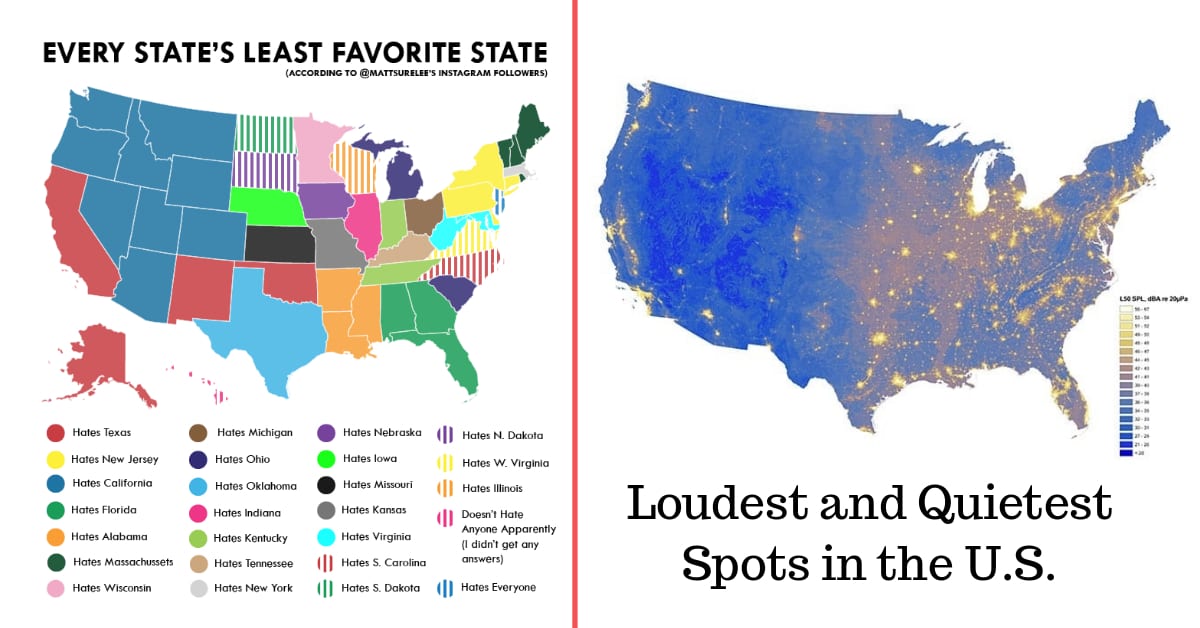 20 Odd Maps Of America For Geeks Everywhere Image And Tweet Side By Side