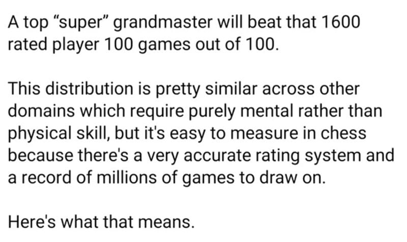chess because theres very accurate rating system and record millions games draw on heres means A Guy Proved His Point on Facebook About Why Human Beings Are Foolish