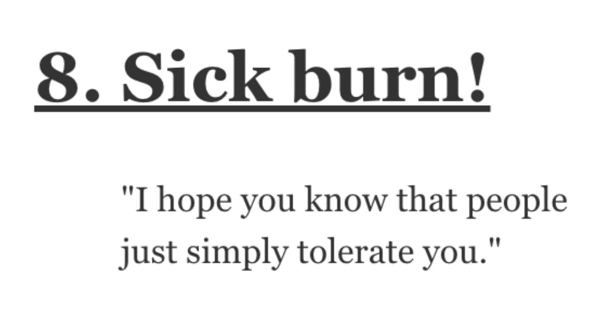 What Brutal Insults Dont Require Swear Words Heres What People Said 