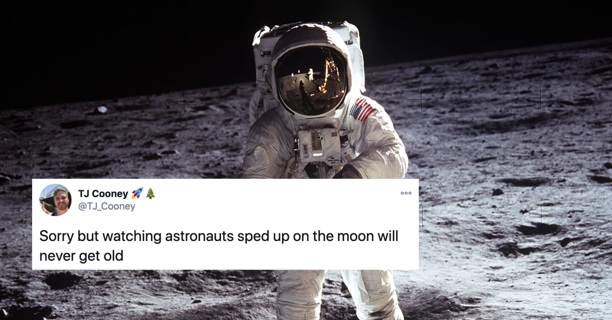 These Sped up Videos of Astronauts on the Moon Will Give You a Good Laugh