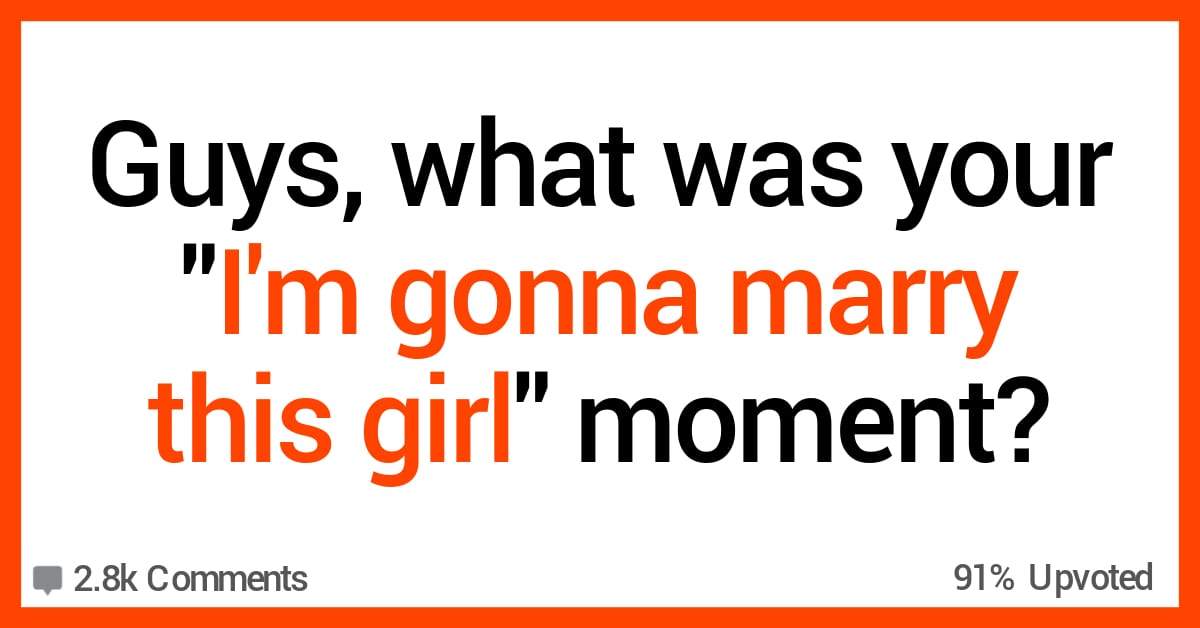 Men Talk About The Moment They Knew They Were Going To Marry Their Wives