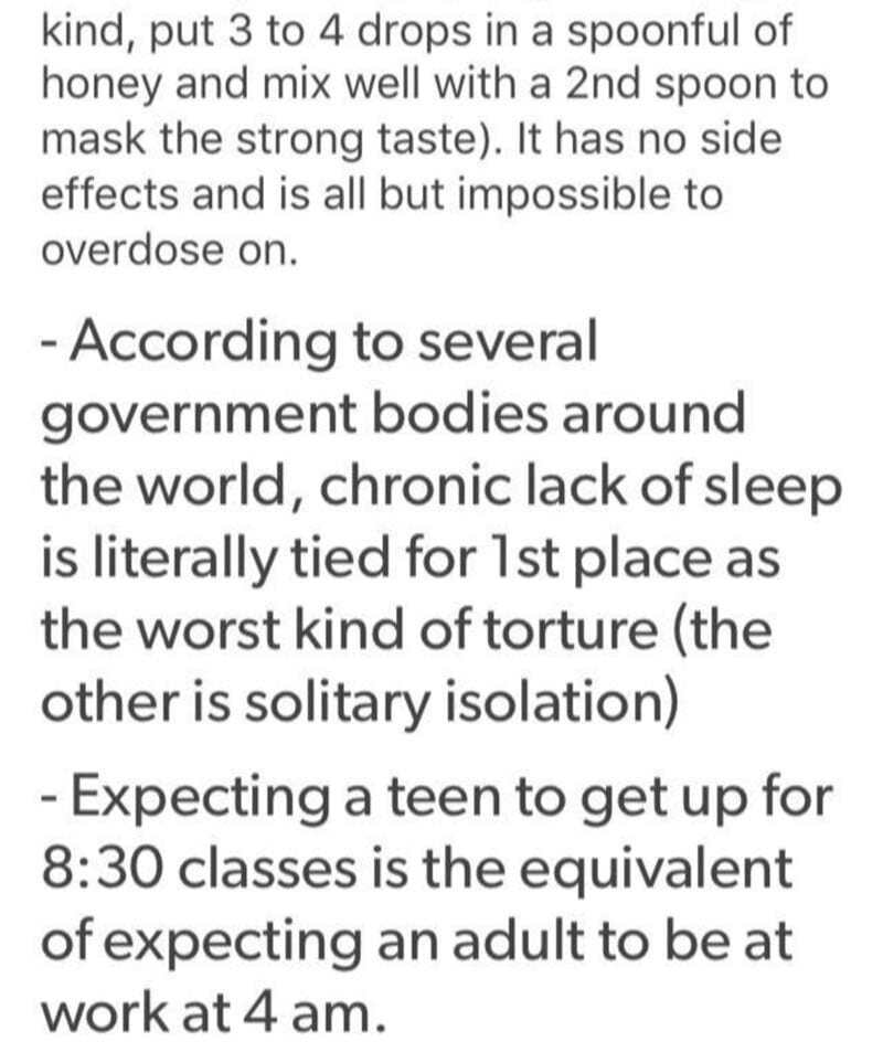 isolation expecting teen get up 830 classes is equivalent expecting an adult be at work at 4 am Thread Shows Why a Society That Doesn’t Get Enough Sleep Is Really Bad