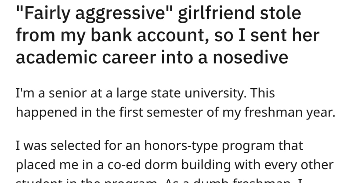 When His Girlfriend Stole From Him He Responded By Tanking Her