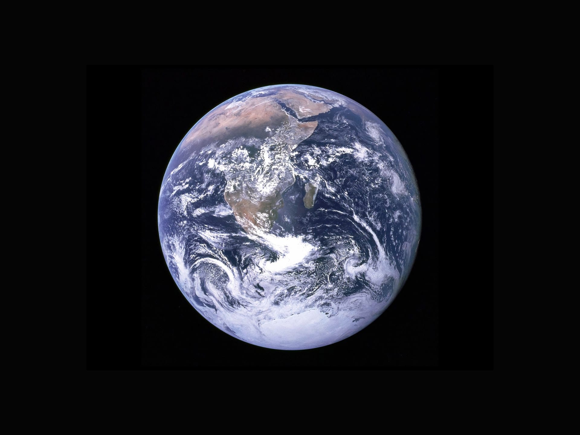 Earth, as seen from Apollo 17