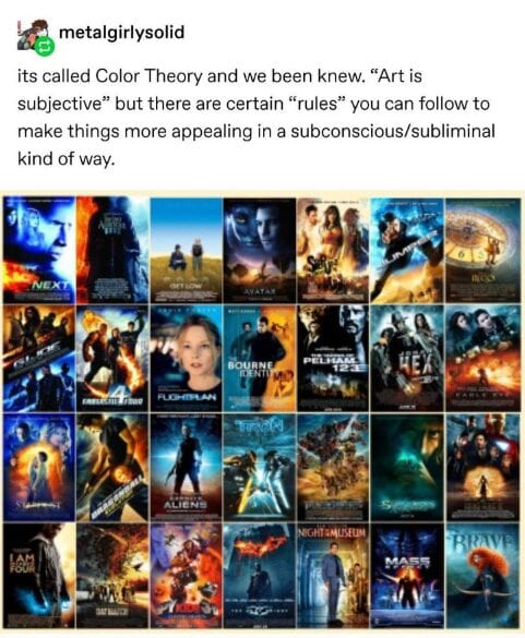 It's called Color Theory and we been knew. Art is subjective but there are certain rules you can follow to make things more appealing in a subconscious/subliminal kind of way.