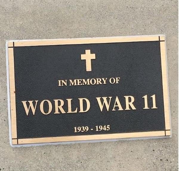 In memory of World War 11, 1939-1945