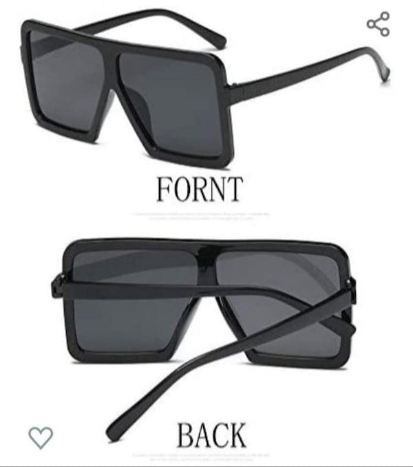 Ad for glasses shows a view of the 'fornt' and the back.