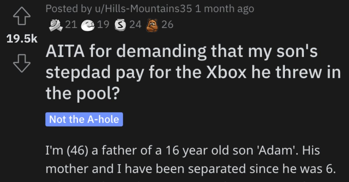 This Dad Is Demanding Payment for an Xbox That Thrown in a Pool. Is He