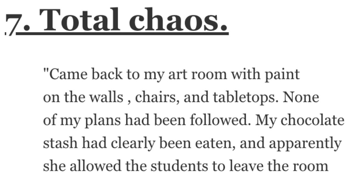 25 Teachers Share the Bad Things Substitutes Did When They Were Away