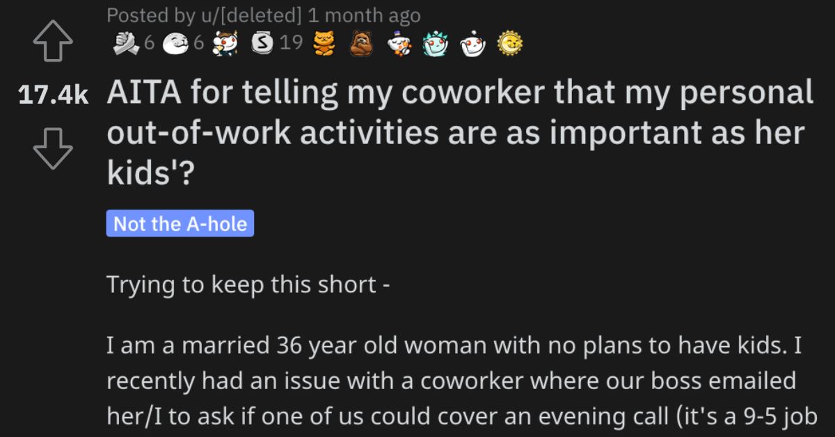 Woman Asks if She’s Wrong for Telling Her Coworker That Her Personal