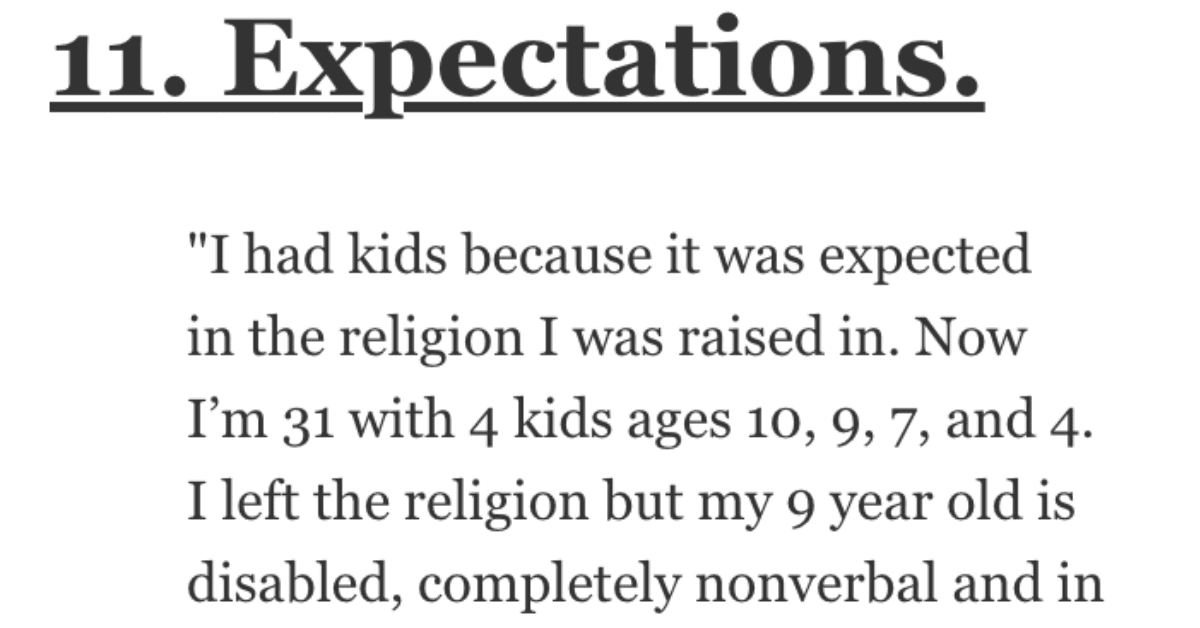 Why Do You Regret Having Kids? Here’s What Parents Had to Say.