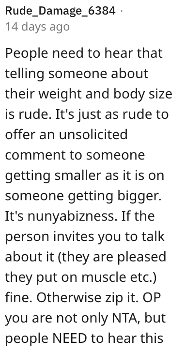 Screen Shot 2022 09 26 at 4.08.14 PM Person Wants to Know if They’re Wrong for Telling People to Stop Congratulating Them for Losing Weight