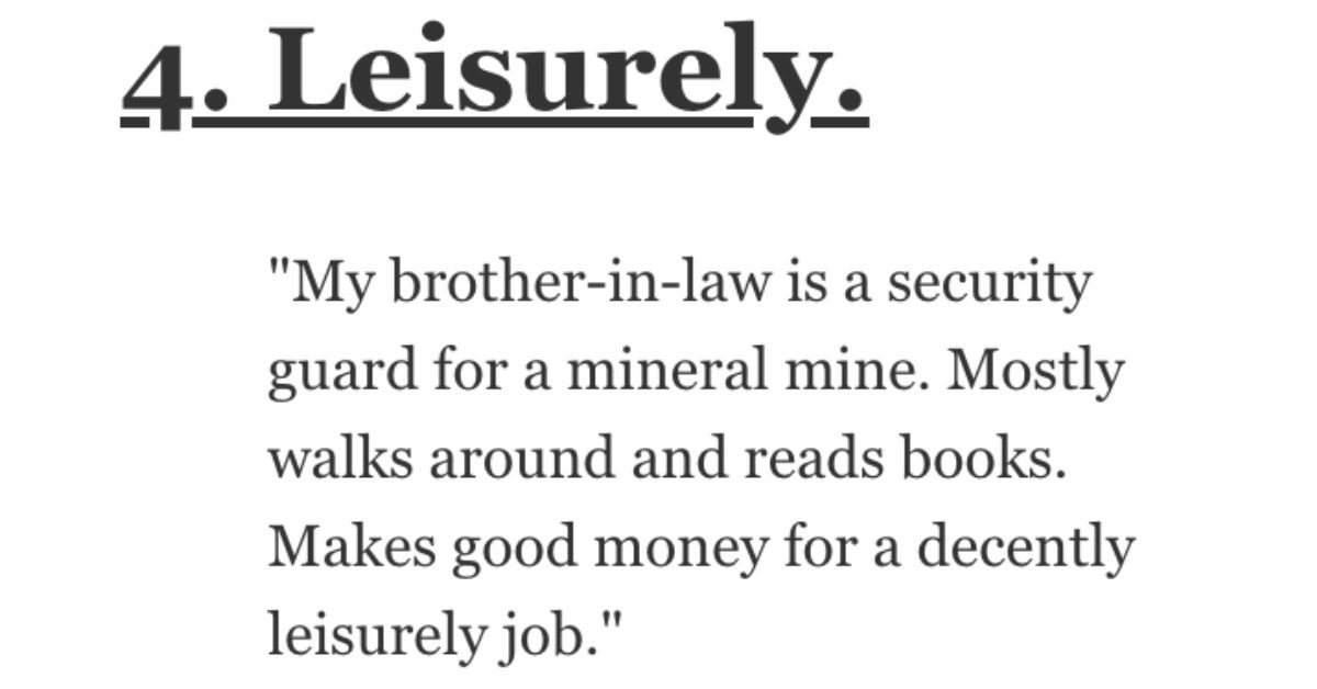 What Job Is Easy and Pays Well? People Responded.