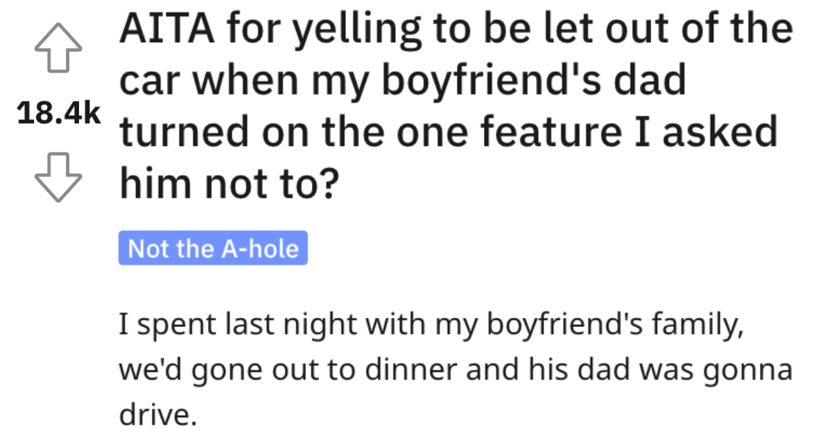Woman Asks if She’s Wrong for Demanding to Be Let Out of a Car